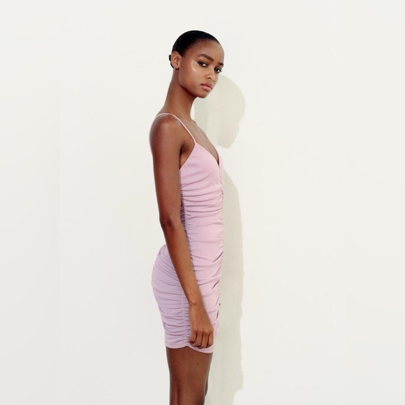 ZARA RUCHED MINI DRESS - Picture 3 of 6